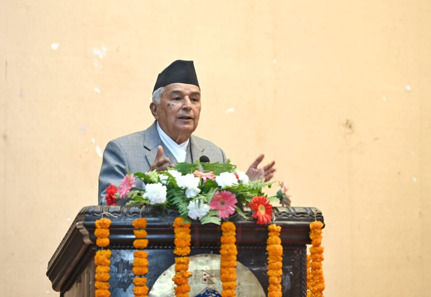 भूमिगत जलस्रोतको पुनःभरणका लागि जलाधार क्षेत्रको संरक्षण गर्नुपर्छ -राष्ट्रपति